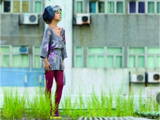 <p>7gg jersey tunic with allover hand stitched sequins. Runway showpiece.</p>

